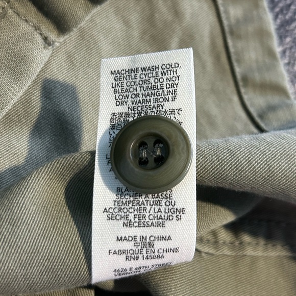 The Great Floral Applique Jacket Commodore Army Green Pockets NWT Size 3/Large - Picture 5 of 12